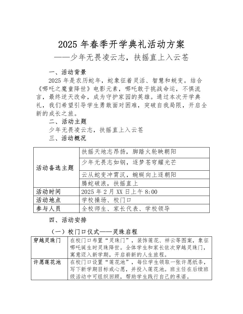 2025春季开学典礼活动方案2-资源基地