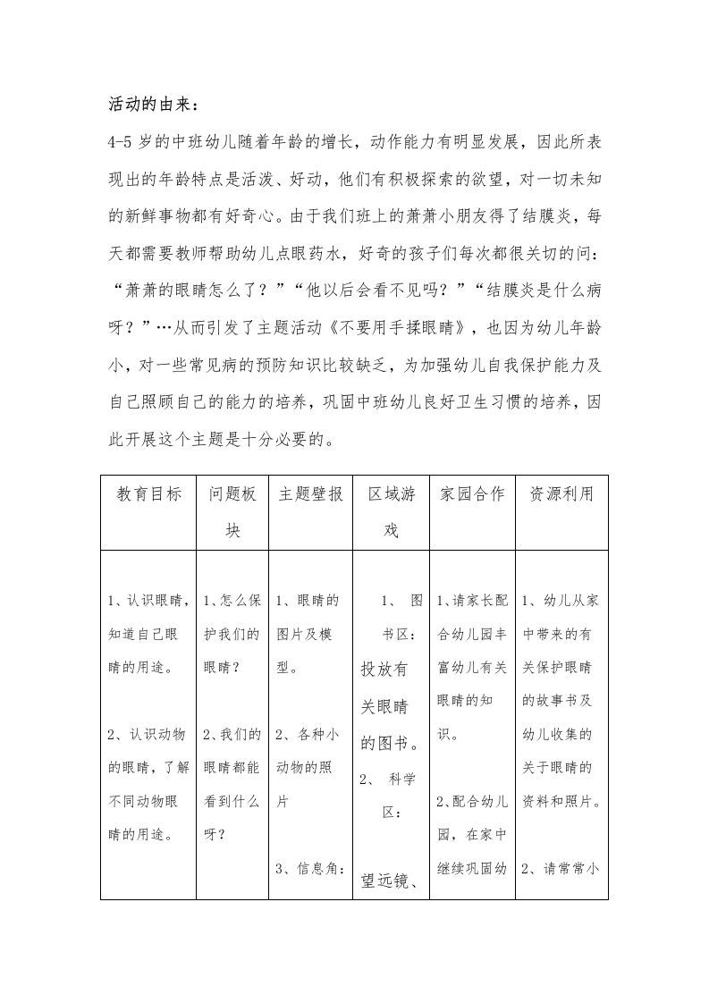 中班安全主题二则：不要用手揉眼睛-资源基地