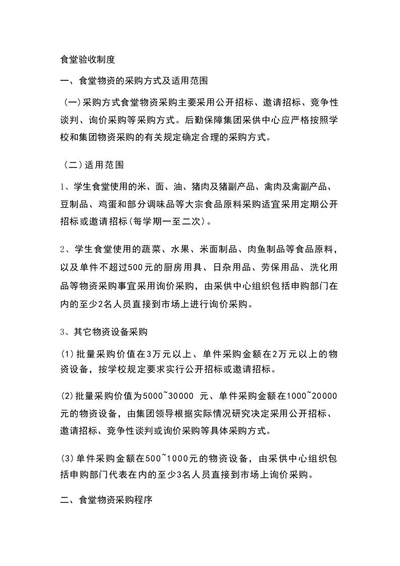 学校食堂验收制度范本-资源基地