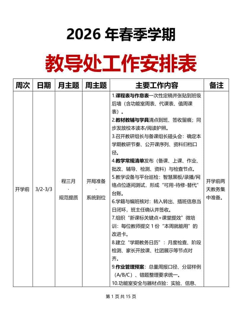 2026春季学期教导处工作安排表（竖版）-资源基地